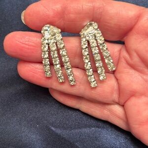 Vintage rhinestone earrings
